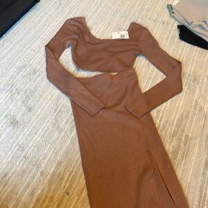 New brown 2 piece set Small